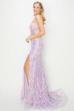 Load image into Gallery viewer, La Merchandise LA2CP3203 Lilac Mermaid Shimmering Prom Dress