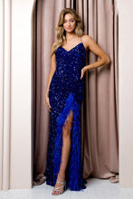 Load image into Gallery viewer, Pageant Dresses With Feathers - LAXR1059 - ROYAL BLUE - LA Merchandise