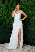 Load image into Gallery viewer, Pageant Dresses With Feathers - LAXR1059 - WHITE MULTI - LA Merchandise