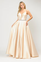Load image into Gallery viewer, Pageant Mikado A-line Dress - LAY8672 - CHAMPAGNE - LA Merchandise