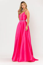 Load image into Gallery viewer, Pageant Mikado A-line Dress - LAY8672 - FUCHSIA - LA Merchandise