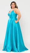 Load image into Gallery viewer, Plus Size Bridesmaids Dresses -LAYW1070 - TEAL - LA Merchandise