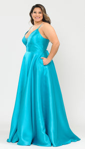 Plus Size Bridesmaids Dresses -LAYW1070 - TEAL - LA Merchandise