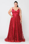 Load image into Gallery viewer, Plus Size Formal Gown - LAYW1004 - RED - LA Merchandise