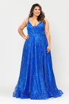 Load image into Gallery viewer, Plus Size Formal Gown - LAYW1004 - ROYAL BLUE - LA Merchandise