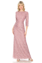 Load image into Gallery viewer, La Merchandise LN5239 Plus Size Long Sleeve Lace Mother of Bride Dress - MAUVE - LA Merchandise
