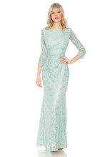 Load image into Gallery viewer, La Merchandise LN5239 Plus Size Long Sleeve Lace Mother of Bride Dress - SAGE - LA Merchandise