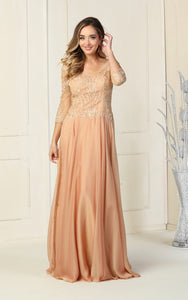 Plus Size Mother Of The Bride Dress- LA1860 - CHAMPAGNE - LA Merchandise