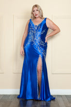 Load image into Gallery viewer, Plus Size Prom Formal Gown - LAYW1132 - ROYAL BLUE - LA Merchandise