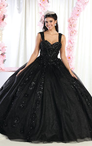 Plus Size Quinceanera Ball Gown - LA171 - BLACK - LA Merchandise