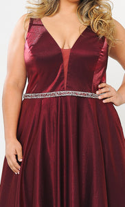Plus Size Shinny Dress - LAYW1062 - - LA Merchandise