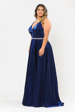 Load image into Gallery viewer, Plus Size Shinny Dress - LAYW1062 - NAVY - LA Merchandise