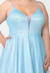 Plus Size Shiny Dress -LAYW1048 - - LA Merchandise