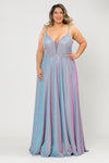 Load image into Gallery viewer, Plus Size Shiny Dress -LAYW1048 - LAVENDER - LA Merchandise