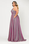Load image into Gallery viewer, Plus Size Shiny Dress -LAYW1048 - MAGENTA - LA Merchandise