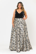 Load image into Gallery viewer, Plus Size Special Occasion Gown - LAYW1012 - BLACK PRINT - LA Merchandise