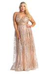 Load image into Gallery viewer, Prom Dresses Plus Size - LA7948 - ROSEGOLD - Dress LA Merchandise