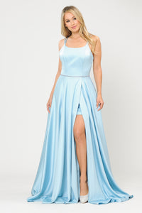 Prom Formal Gown - LAY8652 - BLUE - LA Merchandise
