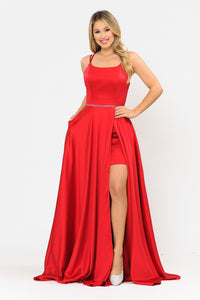 Prom Formal Gown - LAY8652 - RED - LA Merchandise