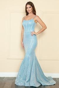 Prom Formal Gown - LAY8992 - SKY BLUE - LA Merchandise