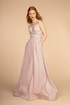 Cargar imagen en el visor de la galería, La Merchandise LAS2506 Wholesale Prom Glitter Formal A-Line Dresses - BABY PINK - LAS