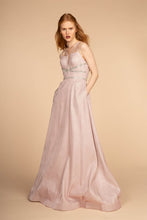 Load image into Gallery viewer, La Merchandise LAS2506 Wholesale Prom Glitter Formal A-Line Dresses - BABY PINK - LA Merchandise
