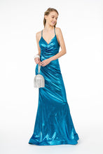 Load image into Gallery viewer, Prom Glossy Formal Dress - LAS2943 - TURQUOISE - LA Merchandise
