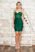Load image into Gallery viewer, Prom Short Dress - LAY8936 - EMERALD - LA Merchandise