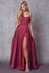 Load image into Gallery viewer, Prom Simple Long Dress - LAT278 - WINE - LA Merchandise