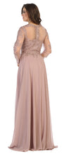 Load image into Gallery viewer, Long sleeve embroiderer &amp; sequins long mesh dress- RQ7732