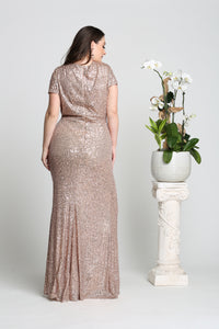 Shimmering Long Formal Dress & Plus Size - LA7794