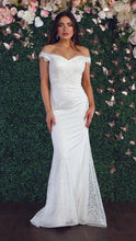Load image into Gallery viewer, Off Shoulder Long Formal Gown - LA7879 - Ivory - Dress LA Merchandise
