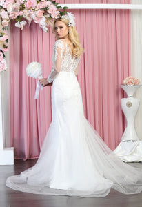 Mermaid Ivory Wedding Dress - LA7892