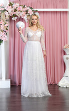 Load image into Gallery viewer, Long Sleeve Bridal Gown - LA7920B