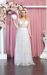 Long Sleeve Bridal Gown - LA7920B