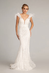 Red Carpet Formal Dress - LAS1983 - WHITE - LA Merchandise