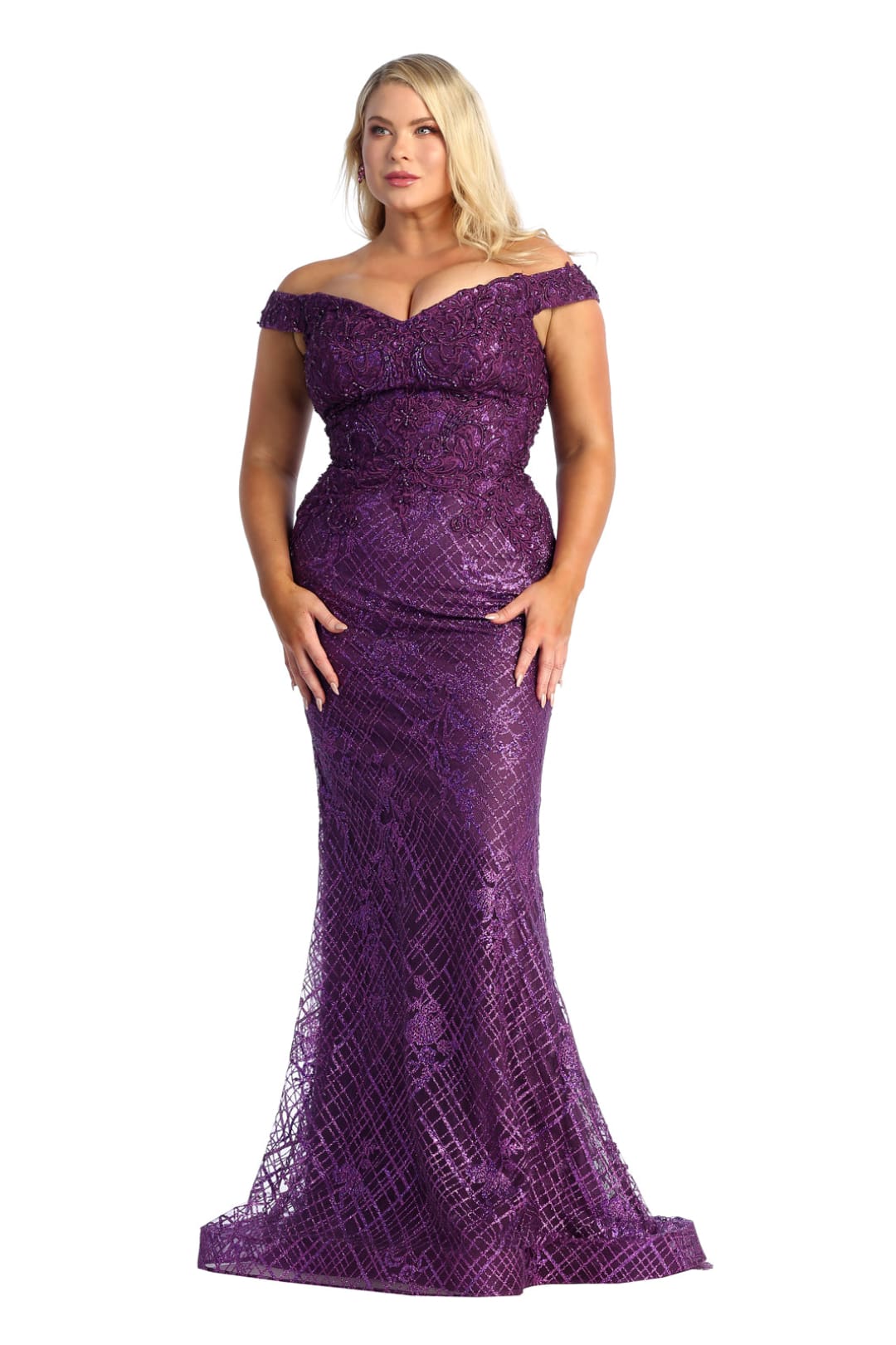 Eggplant color dress plus size cheap