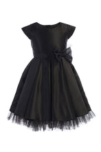 Load image into Gallery viewer, Little Girl Dress with Oversized Bow - LAK711 - BLACK - LA Merchandise