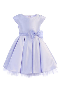 Little Girl Dress with Oversized Bow - LAK711 - LILAC - LA Merchandise