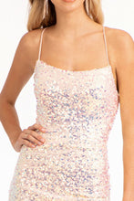 Load image into Gallery viewer, Sequin Embellished Mermaid Dress - LAS3051 - Blush - Dresses LA Merchandise