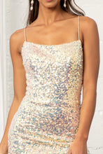 Load image into Gallery viewer, Sequin Embellished Mermaid Dress - LAS3051 - Light Gold - Dresses LA Merchandise