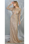 Load image into Gallery viewer, Sequin Formal Dress - LA7795 - GOLD - LA Merchandise