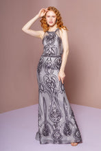 Load image into Gallery viewer, La Merchandise LAS2627 Wholesale Silver Sequined Long Formal Gown - SILVER - LA Merchandise