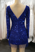 Load image into Gallery viewer, Sequined Long Sleeve Dress - LAY8966 - - LA Merchandise