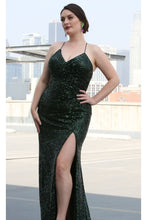 Load image into Gallery viewer, Sequined Prom Long Dress &amp; Plus Size - LA7852 - - LA Merchandise
