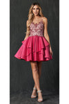 Load image into Gallery viewer, Sexy Back Short Prom Dress - LAT760 - Fuchsia - LA Merchandise