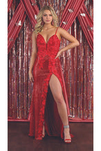 Load image into Gallery viewer, Sexy Backless Evening Gown - LA7884 - RED - Dress LA Merchandise