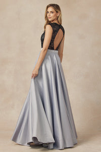 La Merchandise LAT661 Elegant Sleeveless Cutout Back A-line Dress - - LA Merchandise