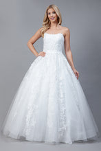 Load image into Gallery viewer, La Merchandise LAABZ016 Sexy Embroidered A-Line Open Back Prom Dress - WHITE - LA Merchandise