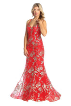 Load image into Gallery viewer, Sexy Floral Glitter Mermaid Dress - LA1922 - RED GOLD - LA Merchandise